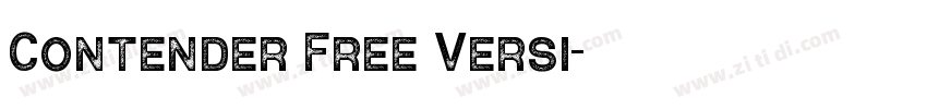Contender Free Versi字体转换